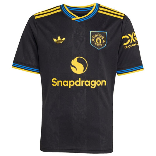 Manchester United Youth 2025/26 Third Replica Custom Jersey - Black | Adidas cheap