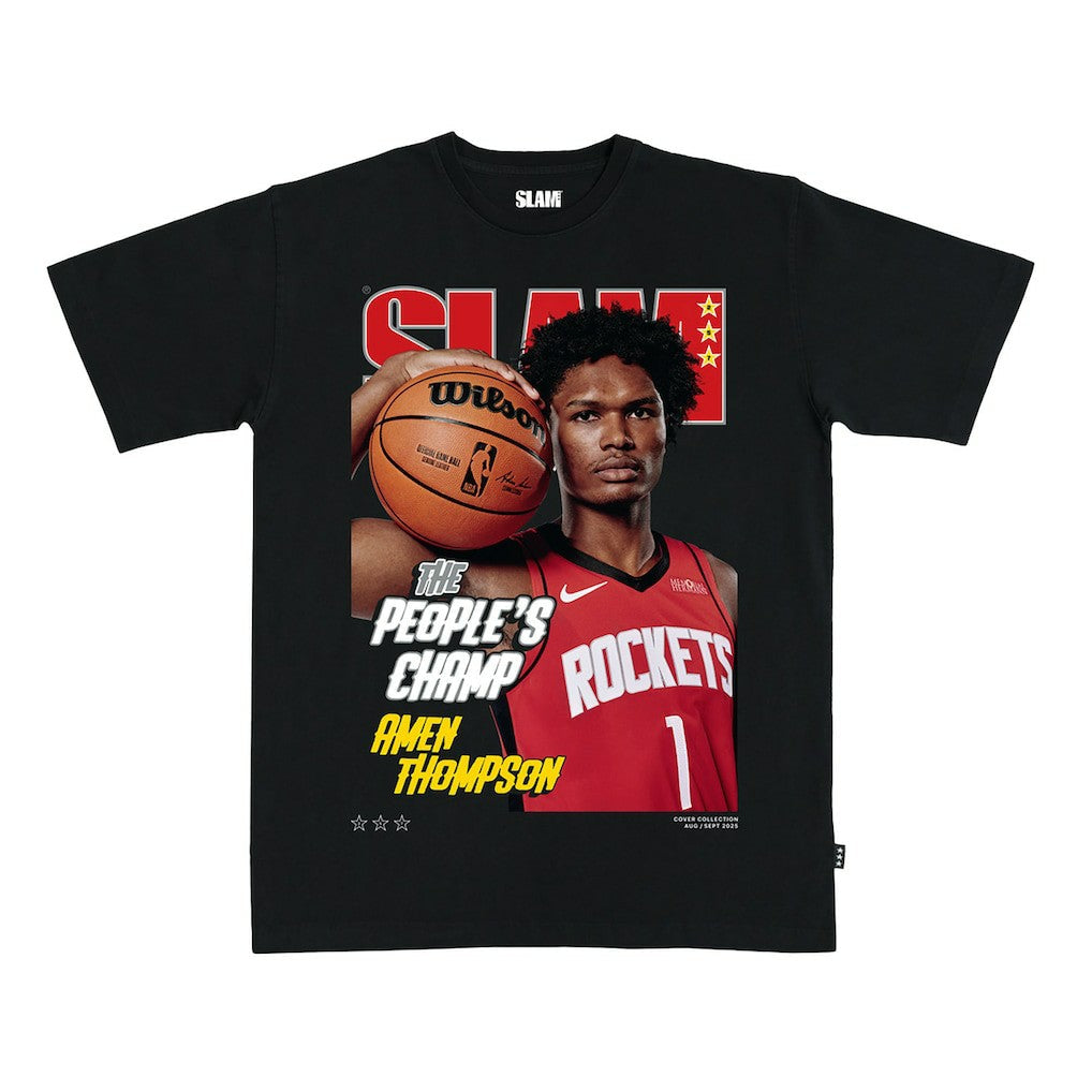 Amen Thompson Houston Rockets SLAM Unisex Cover T-Shirt - Black sale