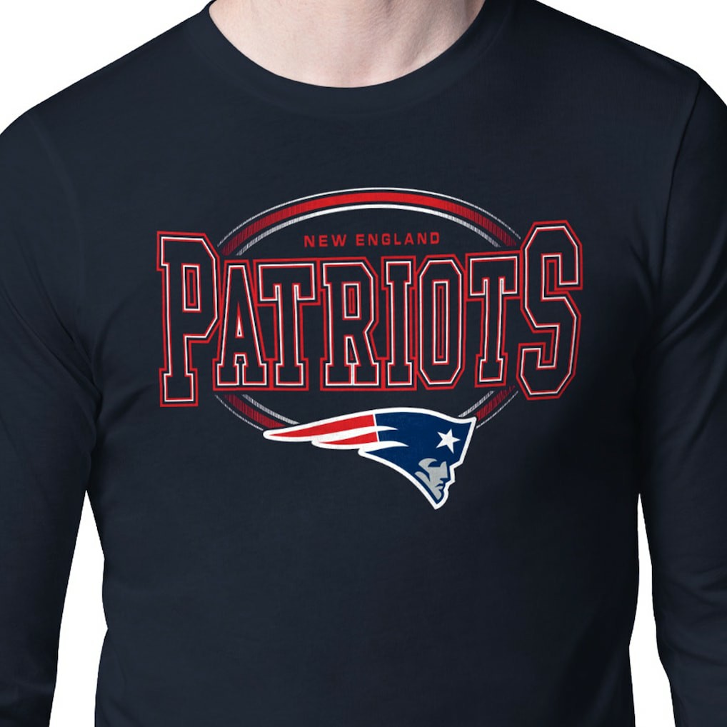 New England Patriots Starter Team Track Graphic Long Sleeve T-Shirt - Navy outlet