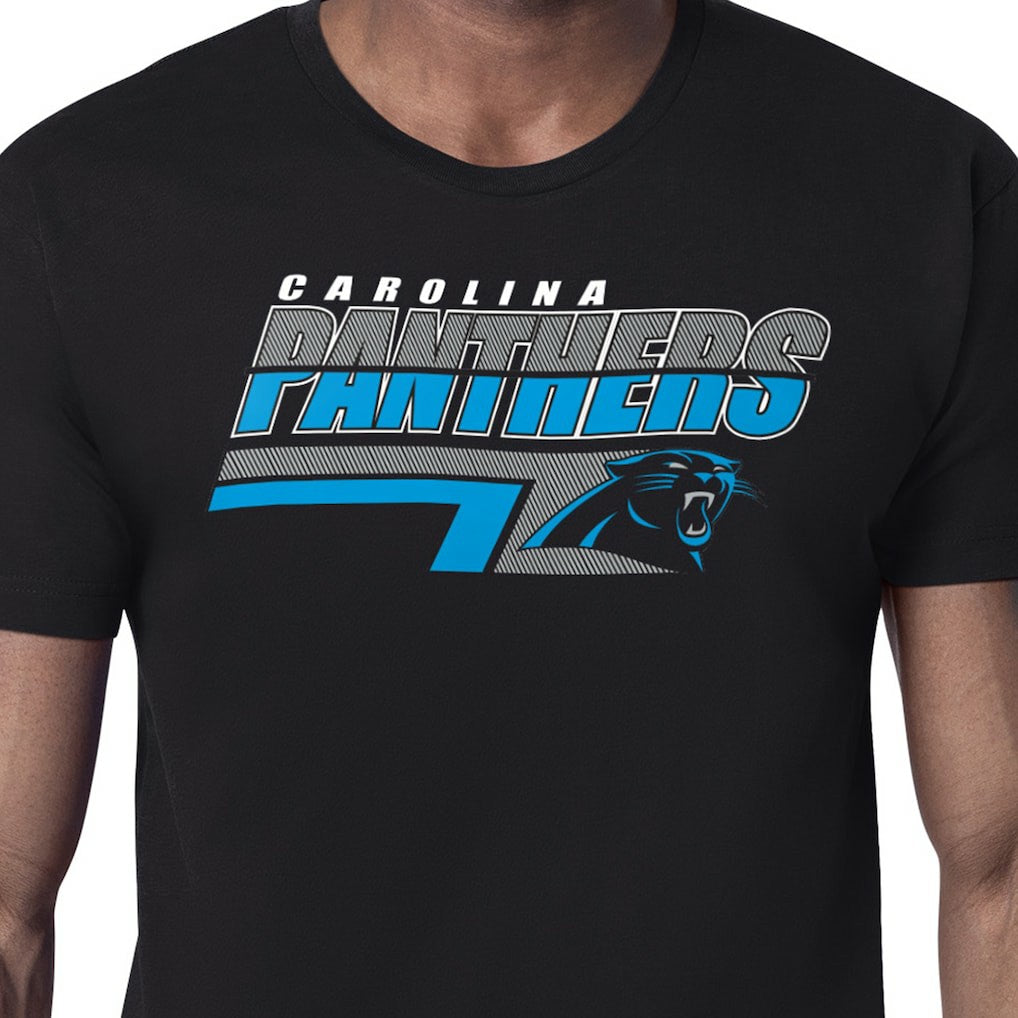 Carolina Panthers Starter Logo Push Graphic T-Shirt - Black on sale