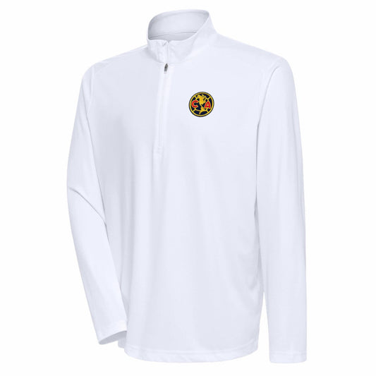 Club America Antigua Statement Quarter-Zip Pullover - White cheap
