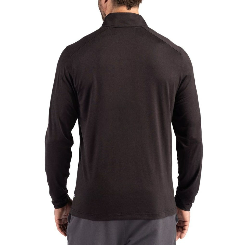 San Francisco 49ers Cutter & Buck Coastline Epic Comfort Recycled Quarter-Zip Pullover - Black on sale