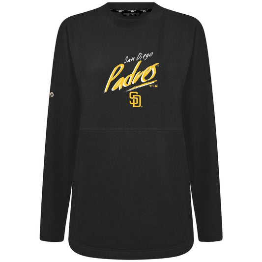 San Diego Padres Levelwear Women's Oversized Beaudry Sizzle Top - Black