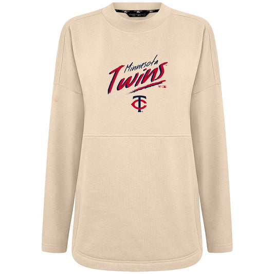 Minnesota Twins Levelwear Women's Oversized Beaudry Sizzle Top - Khaki