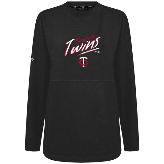 Minnesota Twins Levelwear Women's Oversized Beaudry Sizzle Top - Black