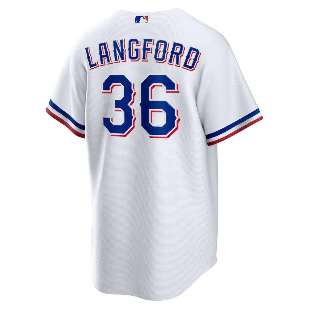 Wyatt Langford Texas Rangers Youth Home Replica Jersey - White | Nike