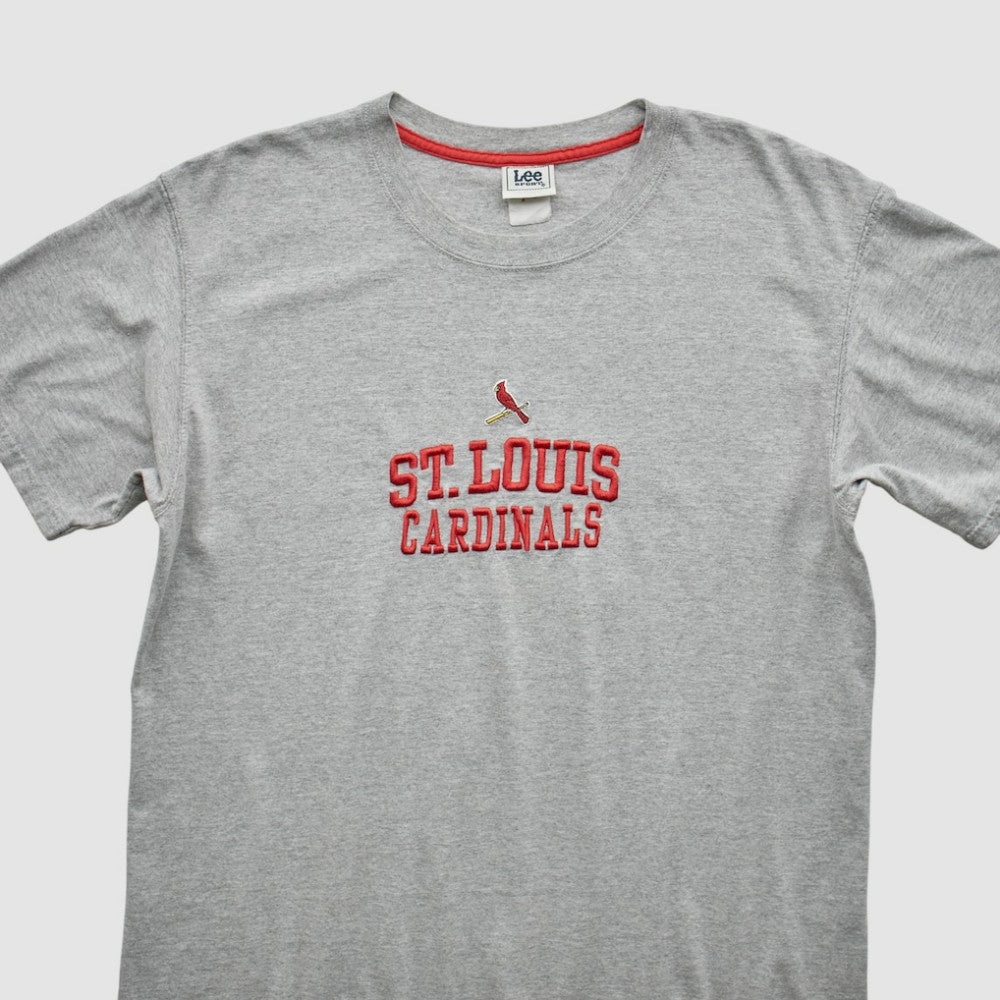 St. Louis Cardinals Lee Apparel 2000s T-Shirt - Gray Vintage
