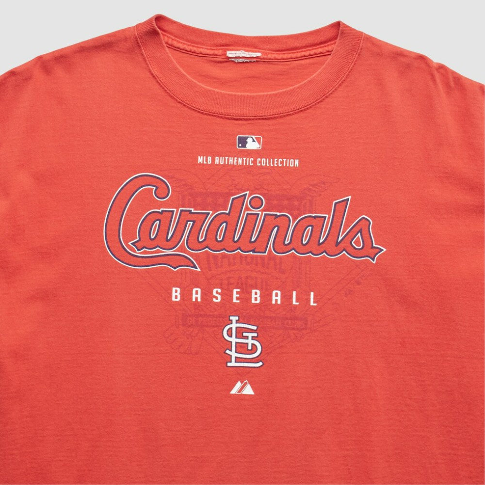 St. Louis Cardinals Majestic 2000s T-Shirt - Red Vintage