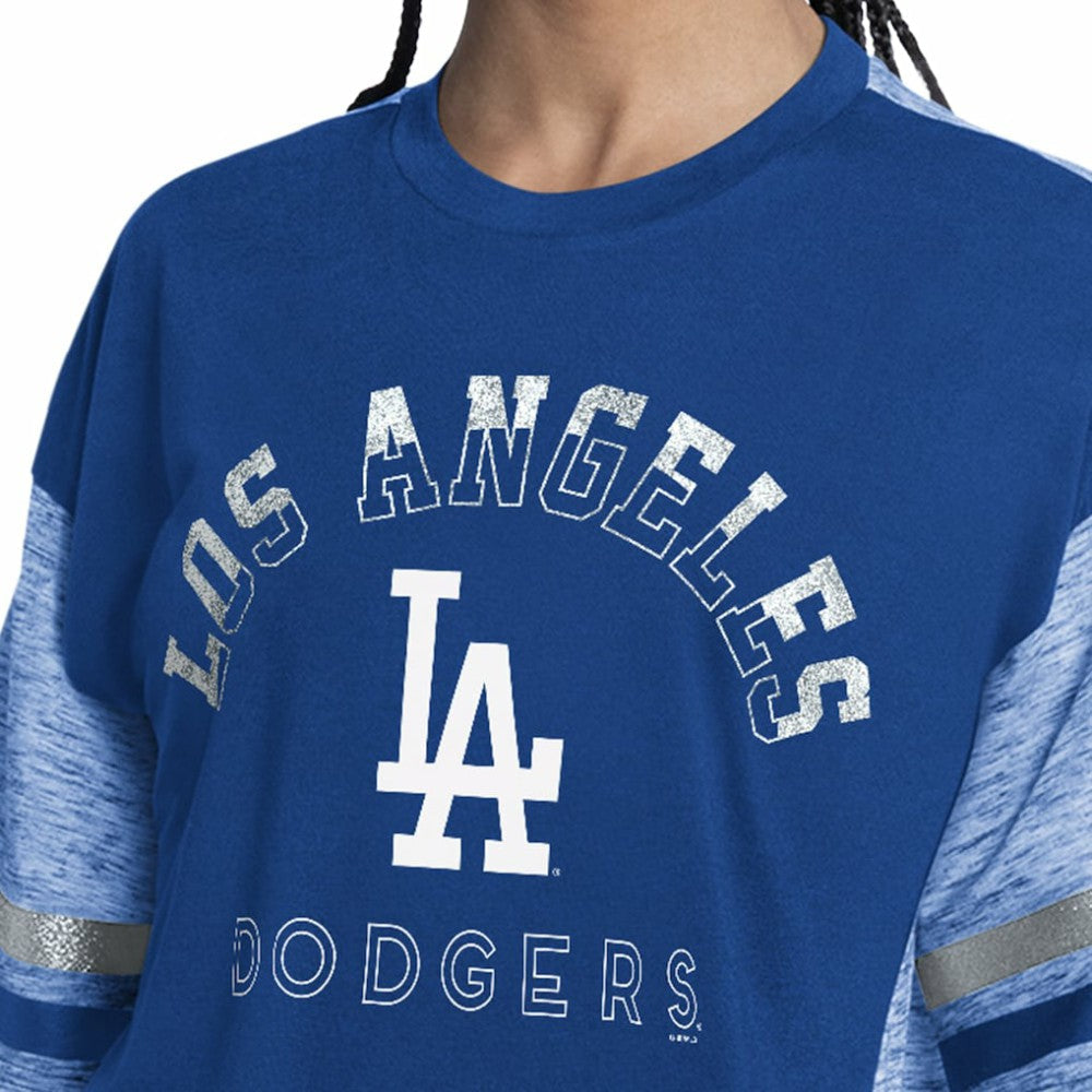 Los Angeles Dodgers G-III 4Her by Carl Banks Women's Off-Season Oversized Top - Royal