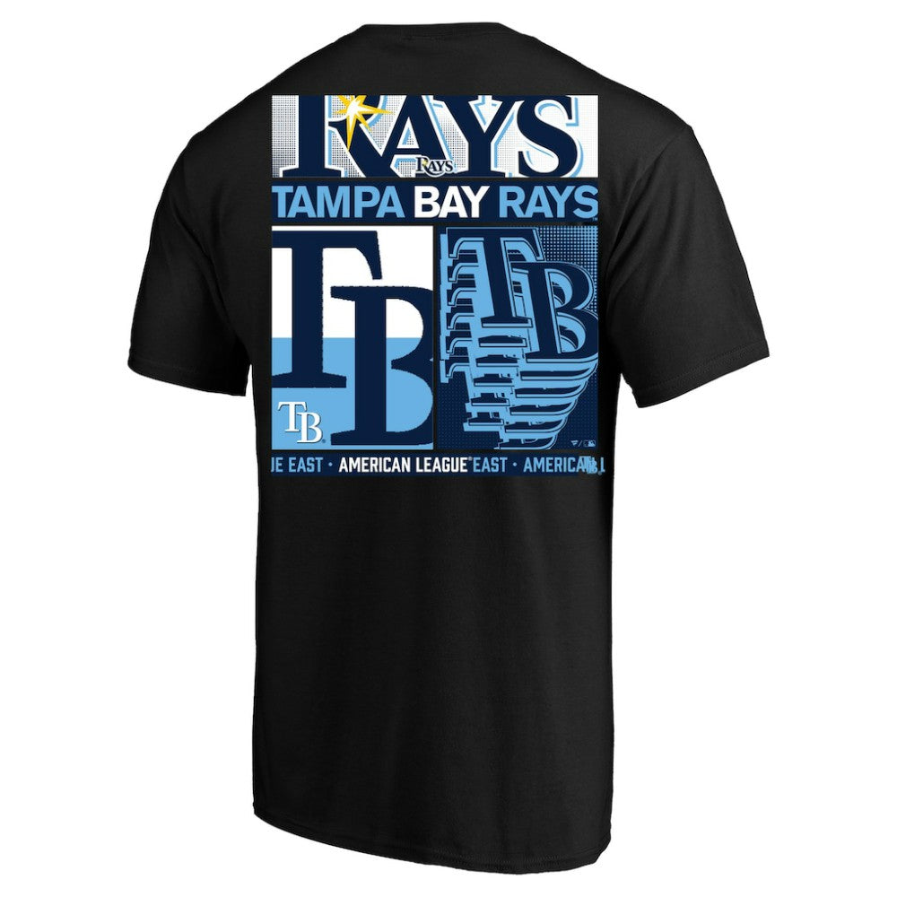 Tampa Bay Rays Profile Big & Tall Two-Sided Graphic T-Shirt - Black