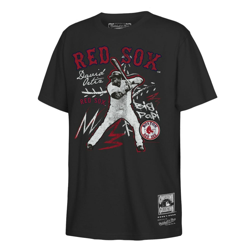 David Ortiz Boston Red Sox Youth Chalked Up Player T-Shirt - Black | Mitchell & Ness