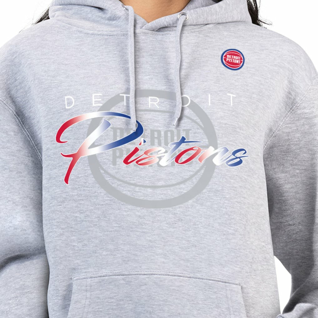 Detroit Pistons G-III 4Her by Carl Banks Women's Shadow Logo Tri-Blend Fleece Hoodie sale - Gray shop