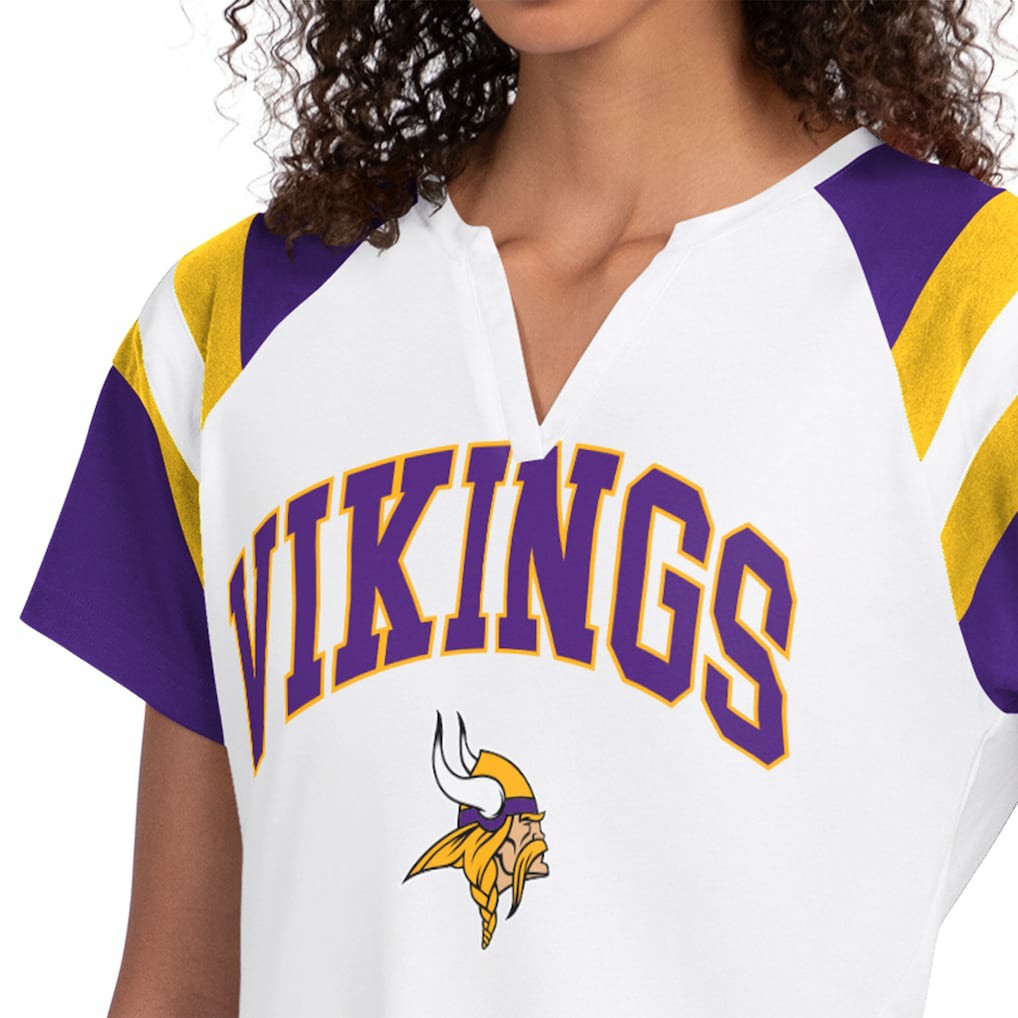 Minnesota Vikings Starter Women's Game On Notch Neck T-Shirt - White on sale