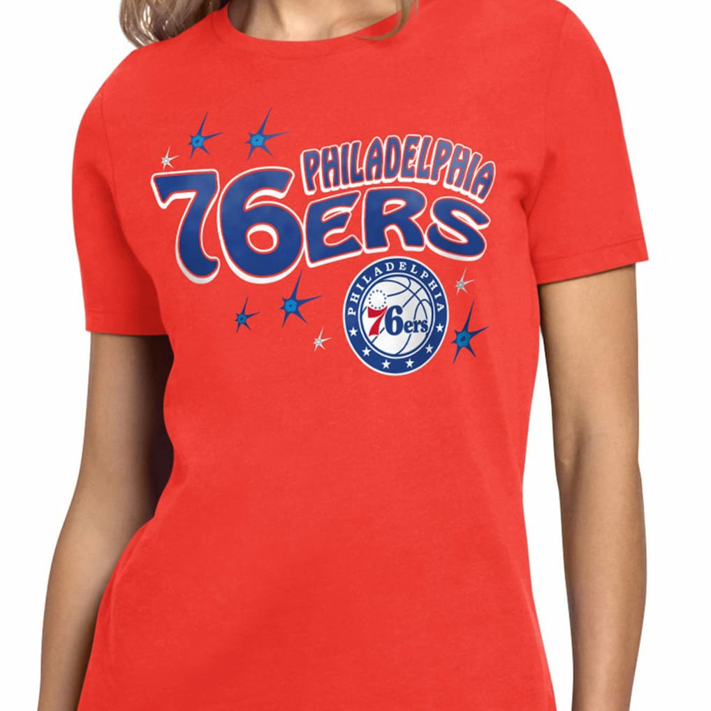Philadelphia 76ers Starter Women's Fireworks T-Shirt - Red online