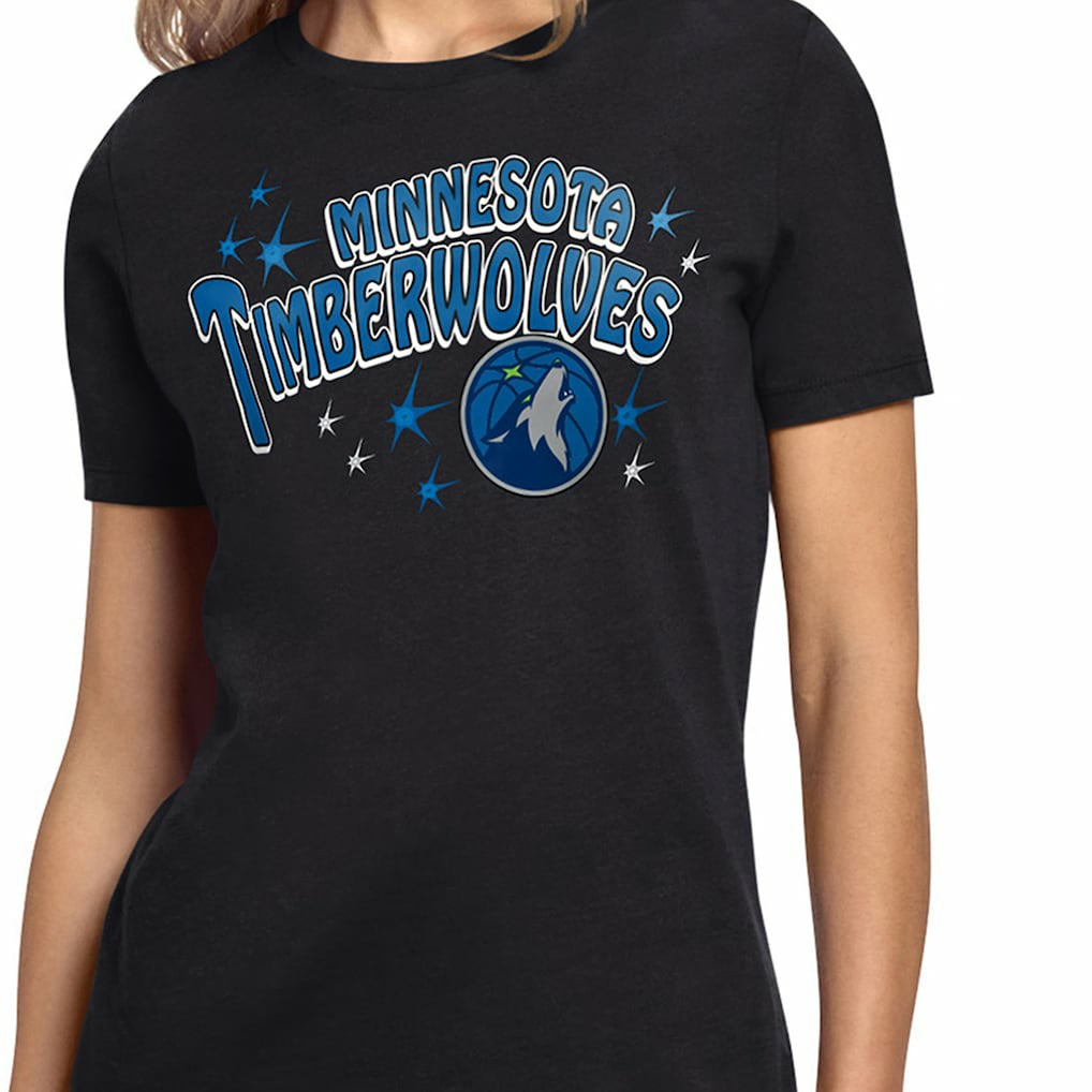 Minnesota Timberwolves Starter Women's Fireworks T-Shirt - Black discount