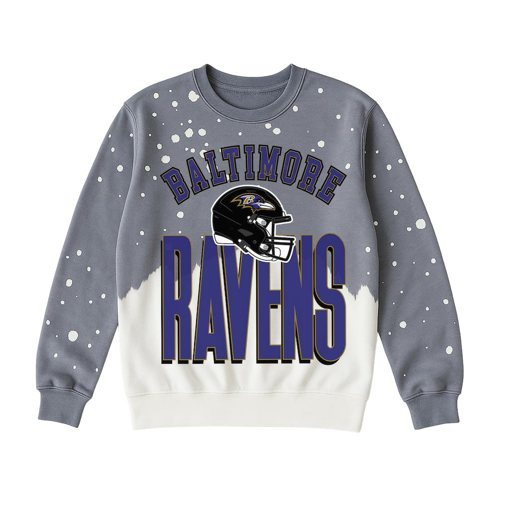 Baltimore Ravens Gameday Couture Women's Arch Rivals Faded Wash Sweatshirt - Gray cheap