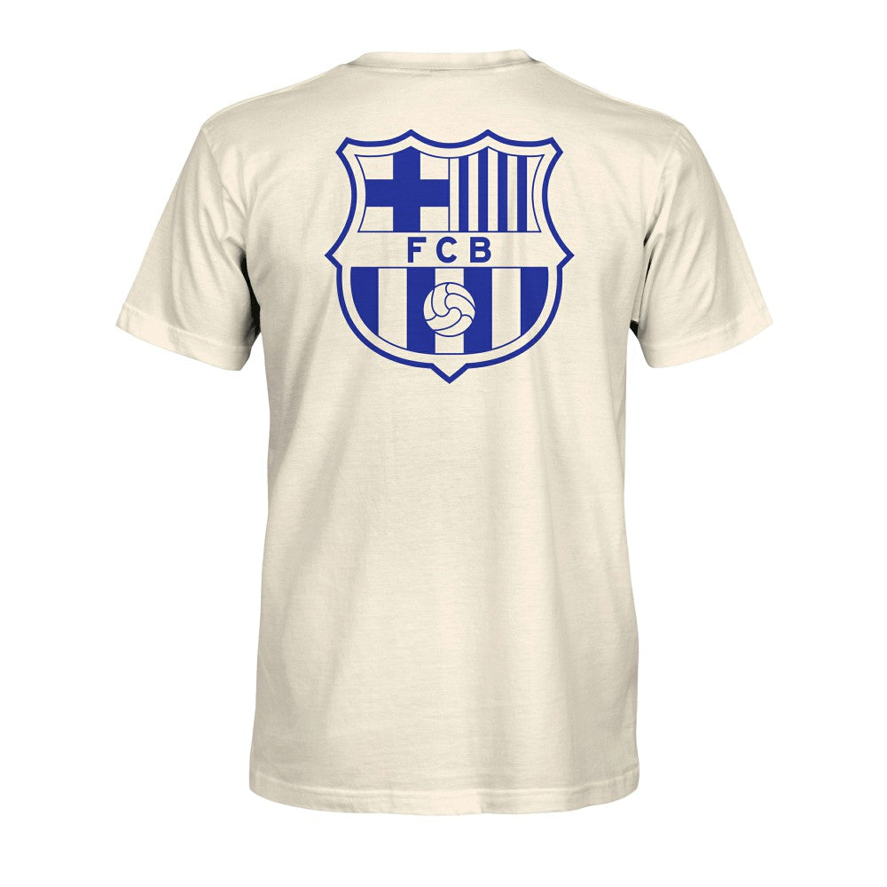 Barcelona 1863FC Big Logo Heavyweight T-Shirt - Cream outlet