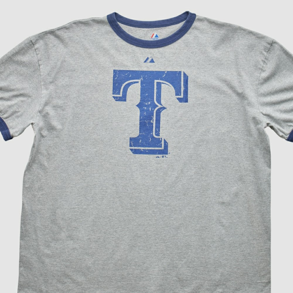 Texas Rangers Majestic 2010 T-Shirt - Heather Gray Vintage