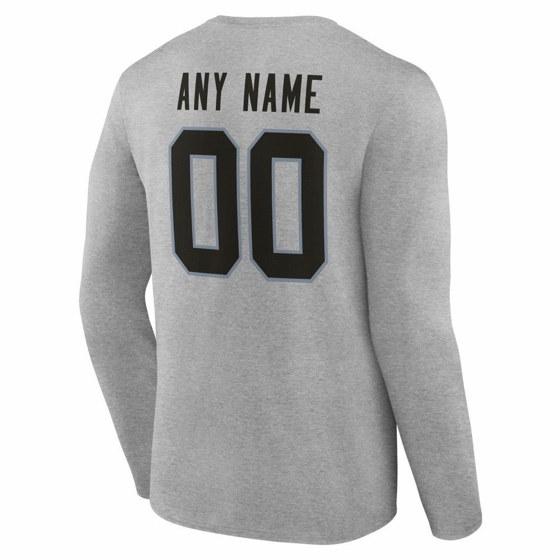 Las Vegas Raiders Team Authentic Personalized Name & Number Long Sleeve T-Shirt - Gray sale