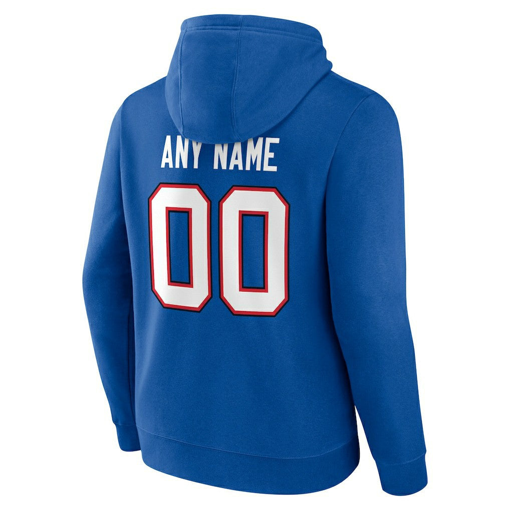Buffalo Bills Team Authentic Personalized Name & Number Hoodie - Royal sale