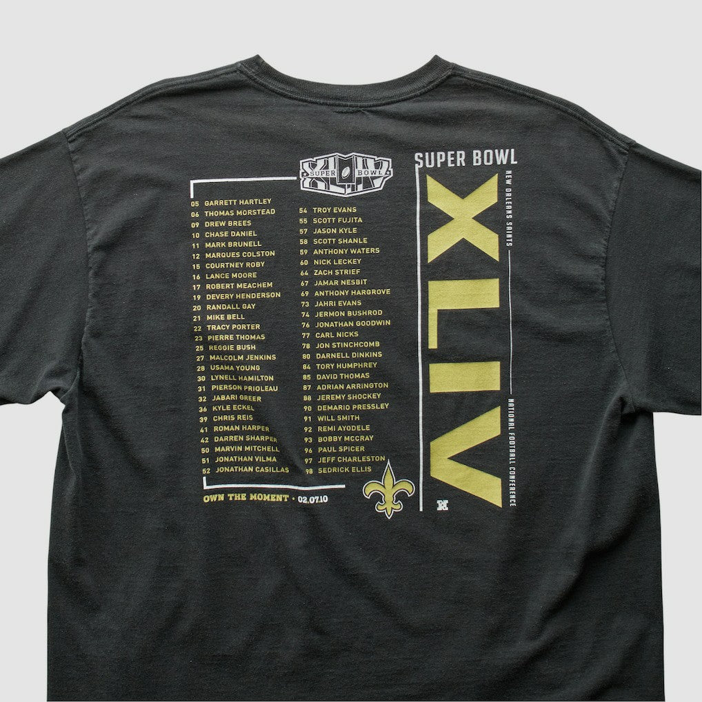New Orleans Saints Reebok 2010 T-shirt - Black Vintage for sale