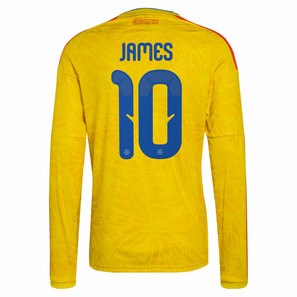 James Rodriguez Colombia National Team 2026 Home Replica Long Sleeve Jersey - Yellow | Adidas shop