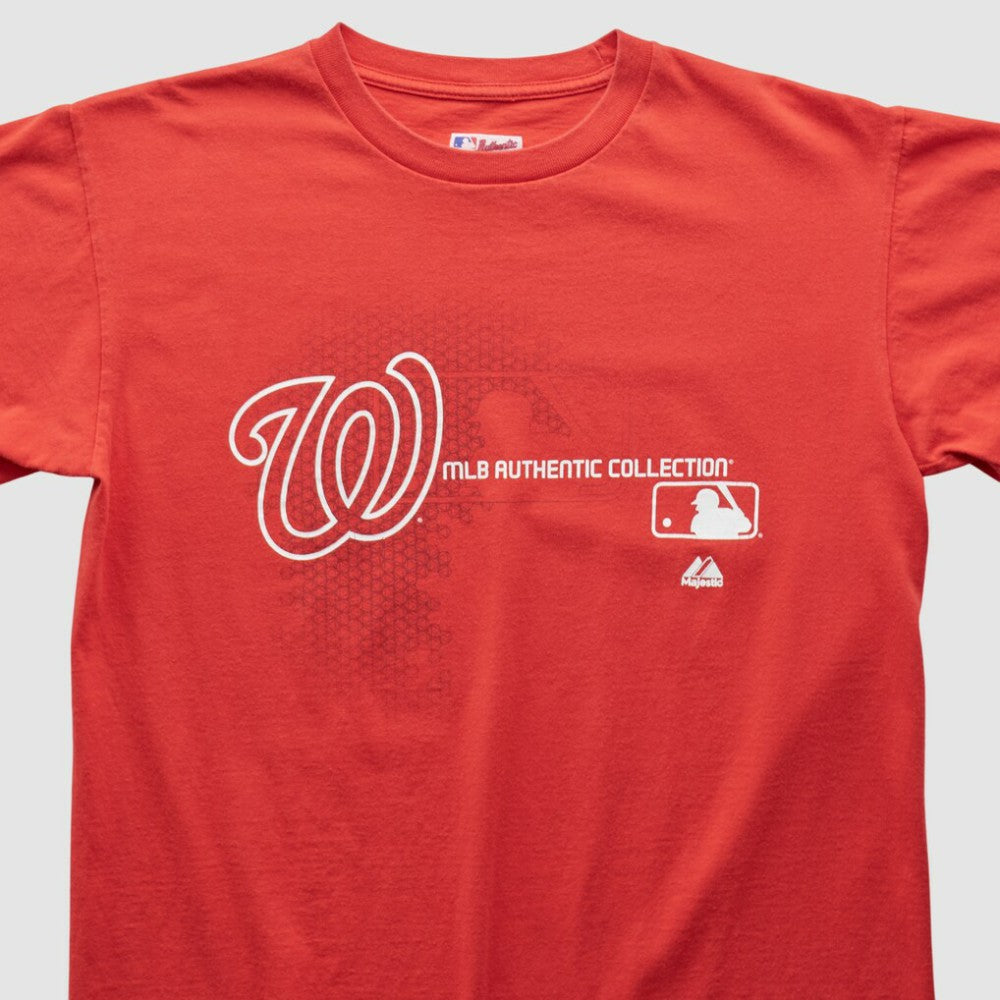 Washington Nationals Majestic 2000s T-shirt - Red Vintage