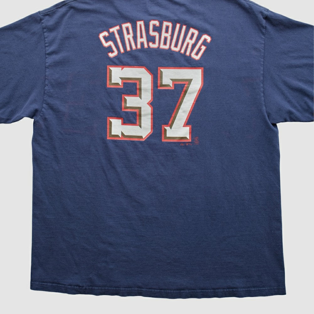 Washington Nationals Majestic 2010s T-shirt - Navy Vintage