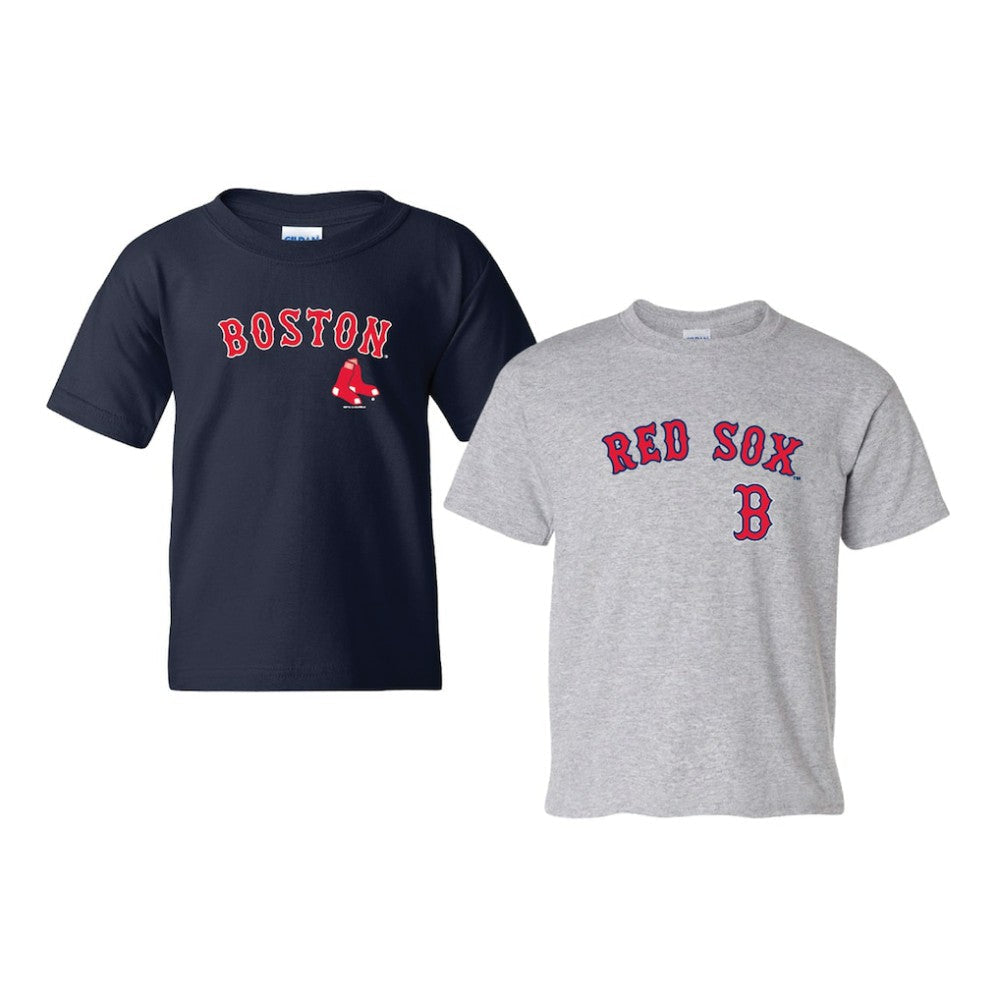 Boston Red Sox Soft as a Grape Youth 2-Pack Logo T-Shirt Set - Navy/Gray