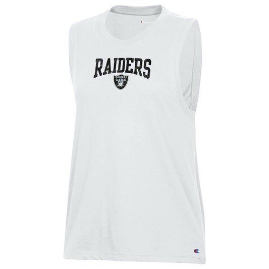 Las Vegas Raiders Champion Women's Muscle Tank Top - White sale