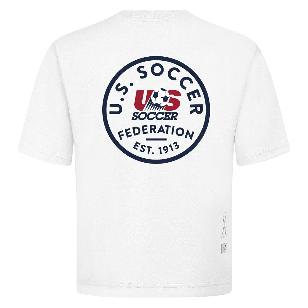 USMNT Levelwear Luxe Signature Knit Transit T-Shirt - White discount