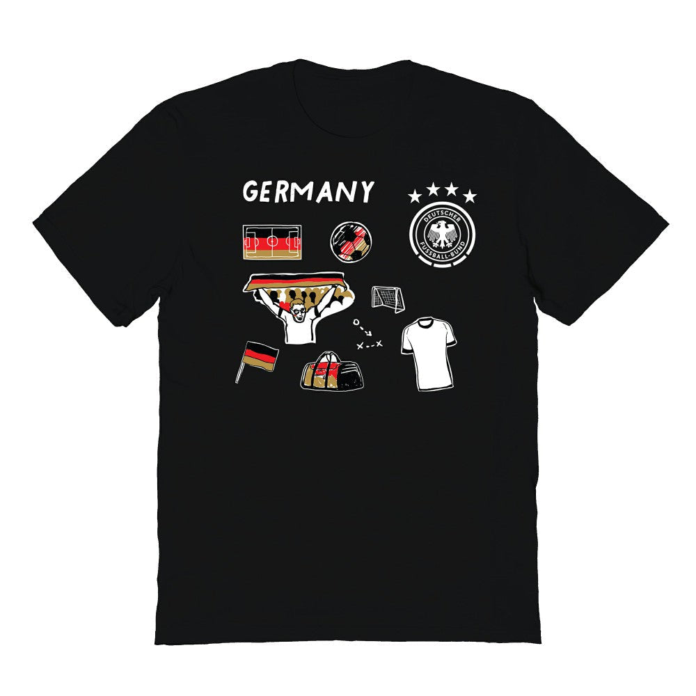 Germany National Team Vive La Fete Youth Impressions Icons T-Shirt - Black online