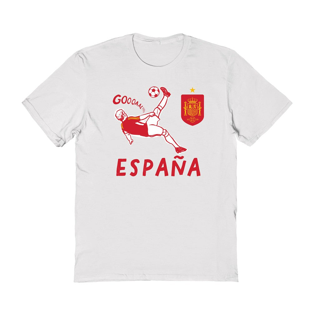 Spain National Team Vive La Fete Women's Chilena Style T-Shirt - White shop