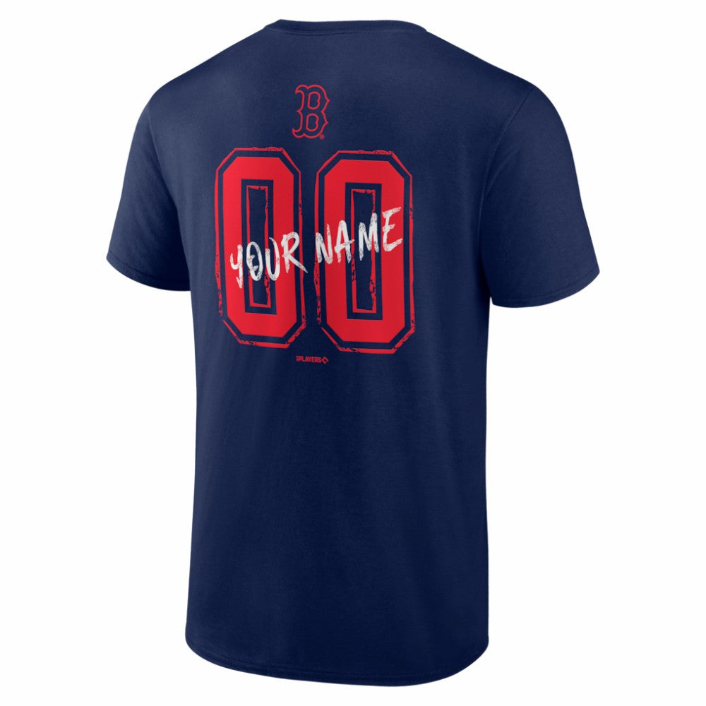 Boston Red Sox Hustle Personalized Name & Number T-Shirt - Navy