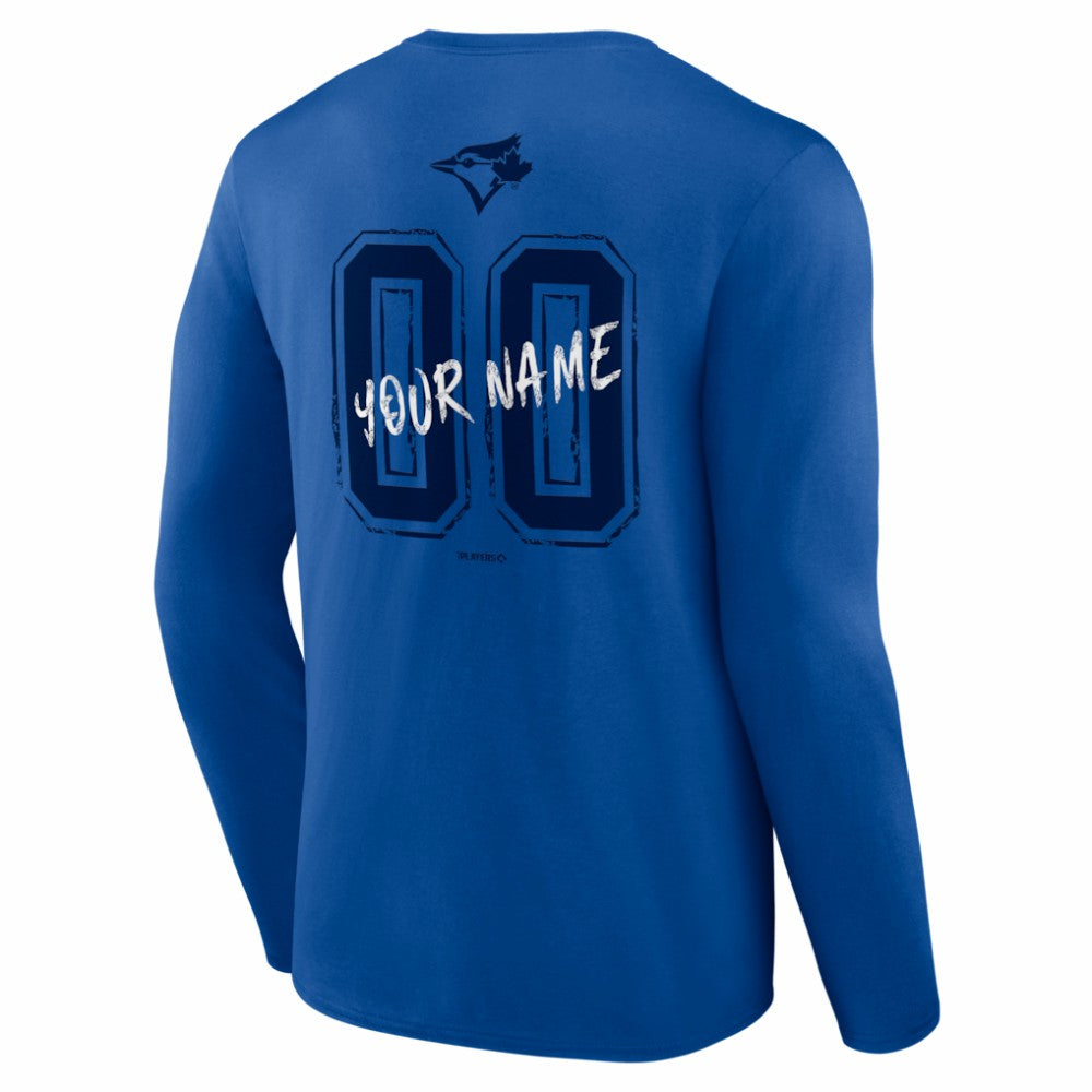 Toronto Blue Jays Hustle Personalized Name & Number Long Sleeve T-Shirt - Royal