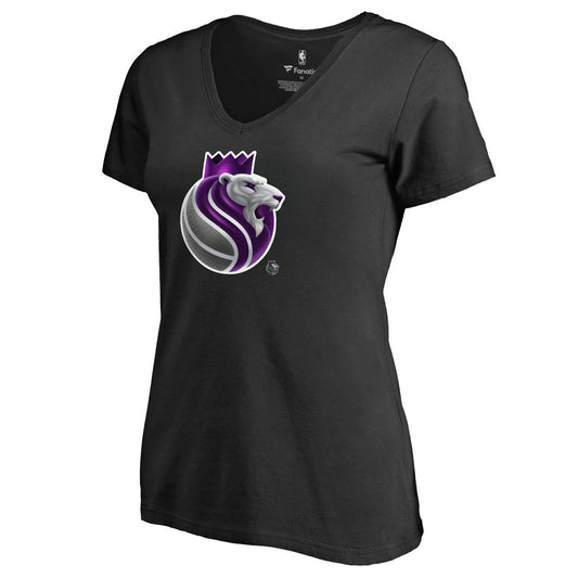 Sacramento Kings Women's Midnight Mascot V-Neck T-Shirt - Black cheap