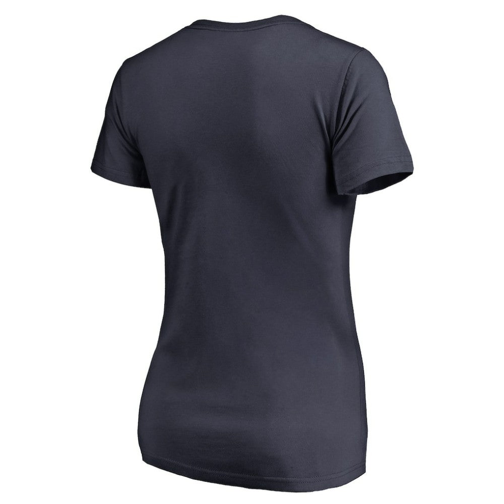 Tampa Bay Rays Women's Splatter Logo V-Neck T-Shirt - Navy