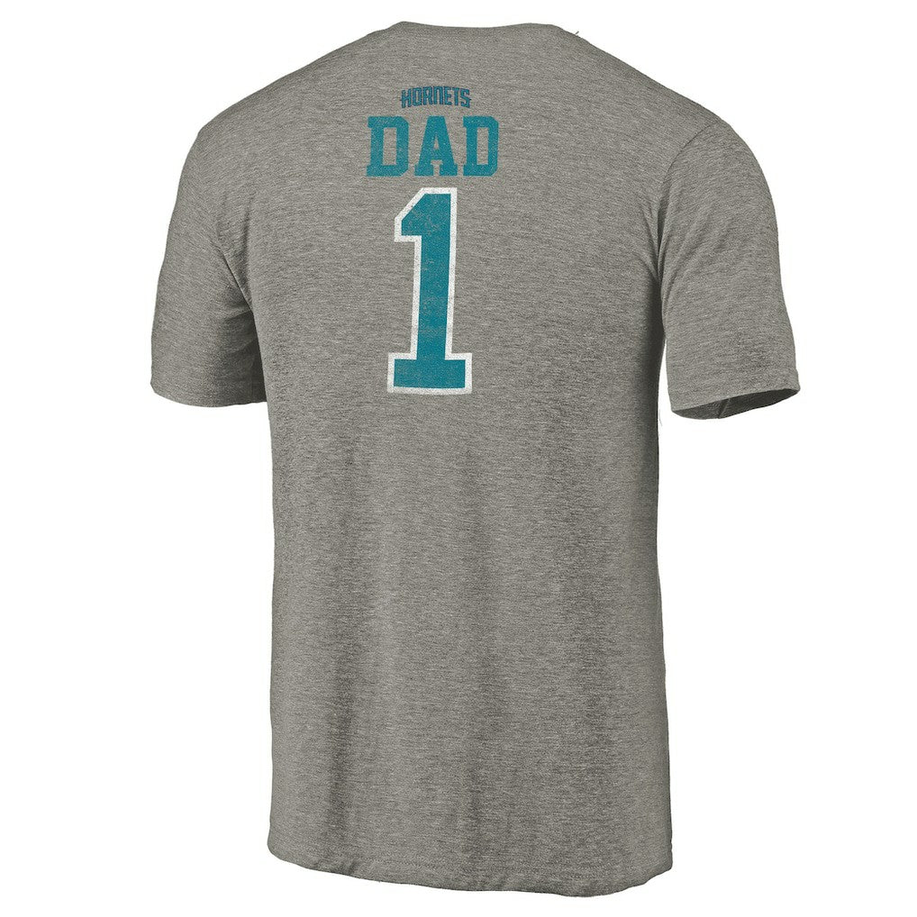 Charlotte Hornets Greatest Dad Tri-Blend T-Shirt - Gray online