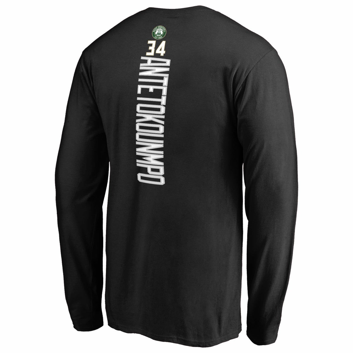 Giannis Antetokounmpo Milwaukee Bucks Team Backer Name & Number Long Sleeve T-Shirt - Black for sale