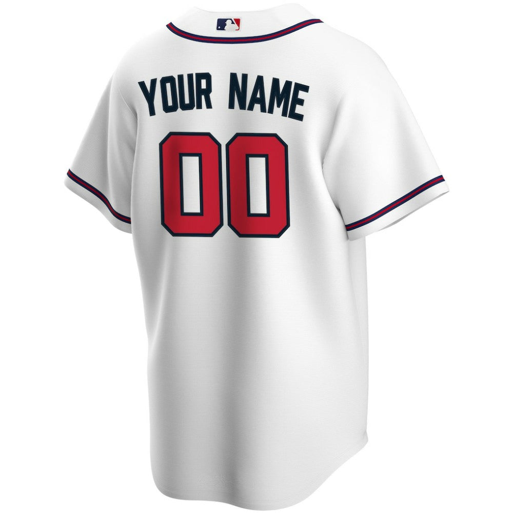 Atlanta Braves Home Replica Custom Jersey - White | Nike