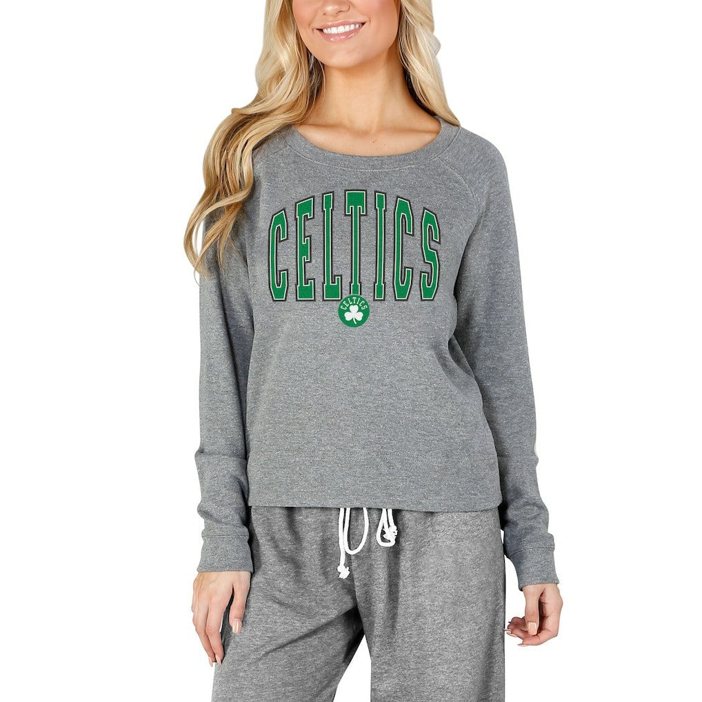 Boston Celtics Concepts Sport Women's Mainstream Terry Long Sleeve Top - Gray for sale