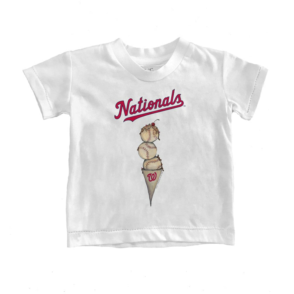 Washington Nationals Tiny Turnip Youth Triple Scoop T-Shirt - White