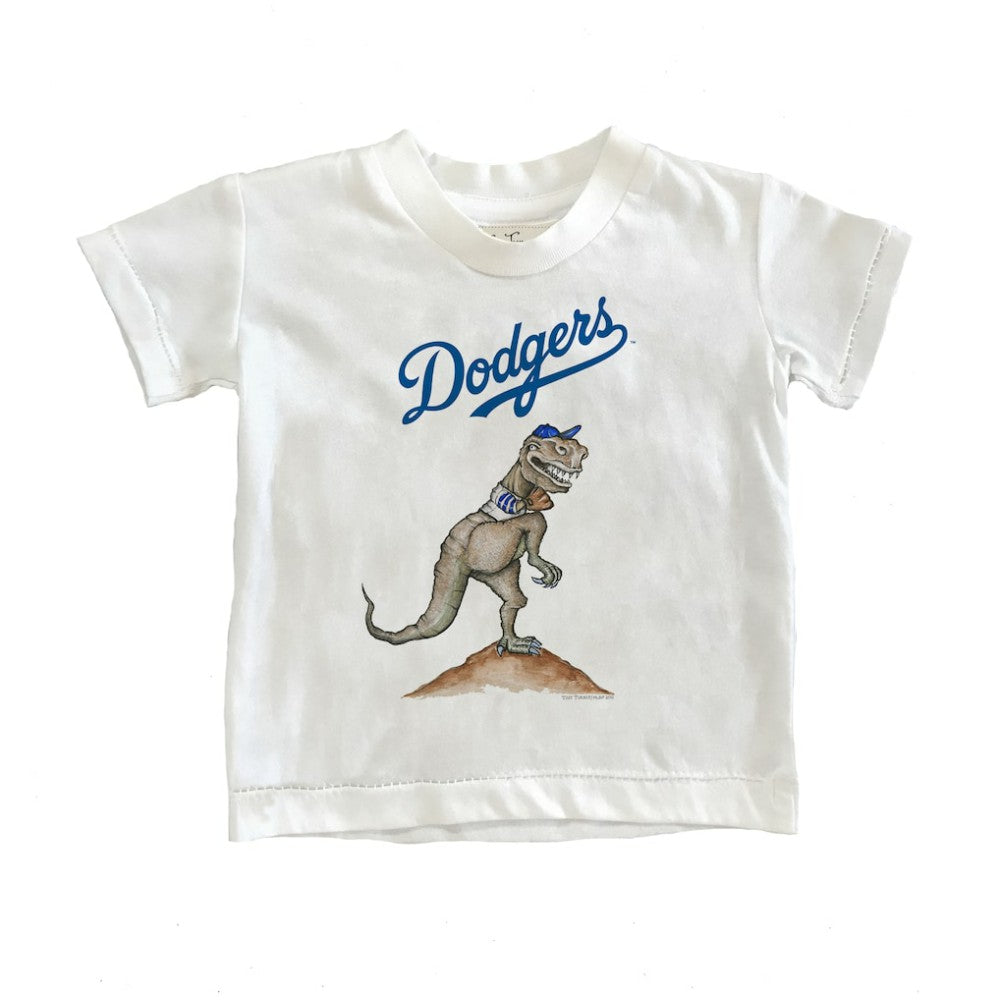 Los Angeles Dodgers Tiny Turnip Youth TT Rex T-Shirt - White