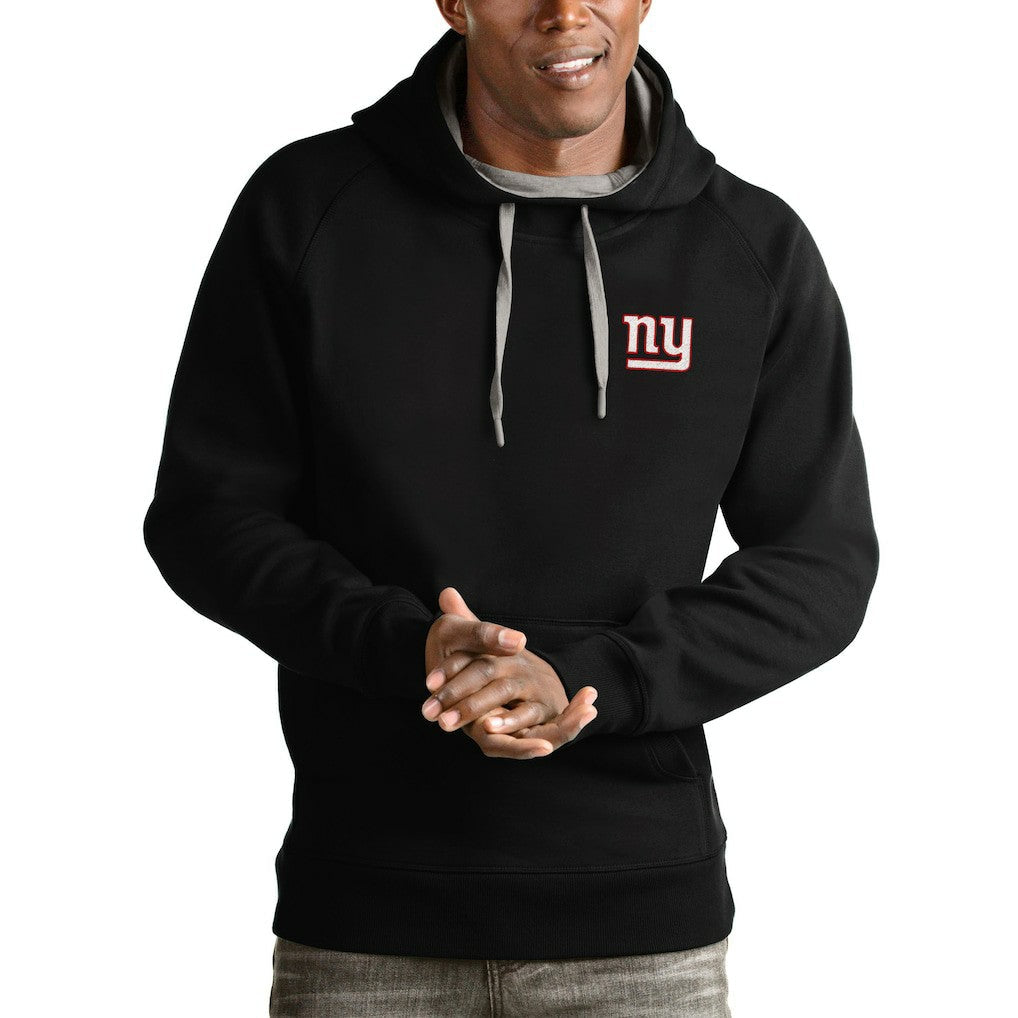 New York Giants Antigua Logo Victory Pullover Hoodie - Black for sale