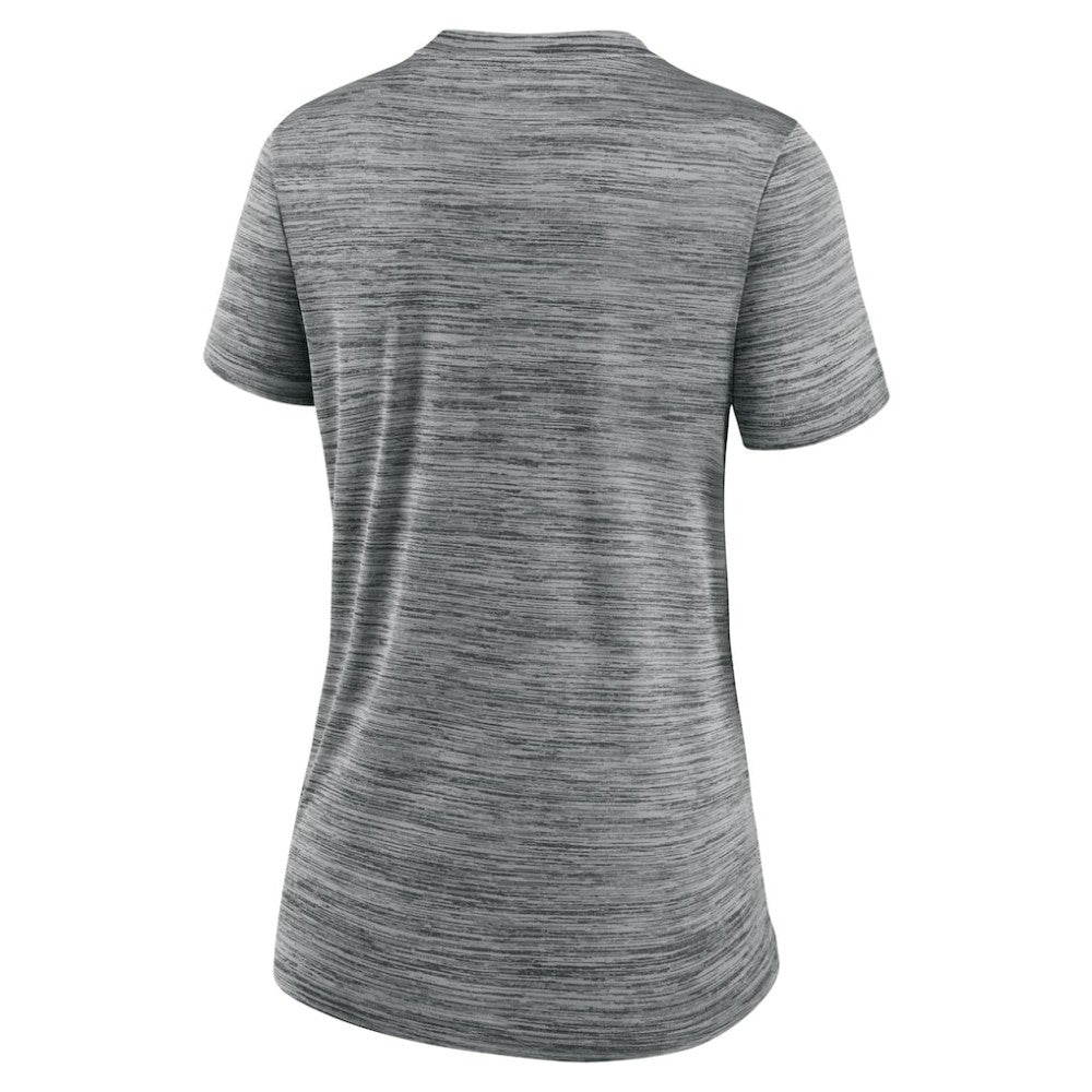 San Francisco Giants Women's Authentic Collection Velocity Performance V-Neck T-Shirt - Anthracite | Nike