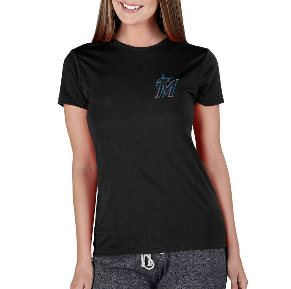 Miami Marlins Concepts Sport Women's Marathon Knit Top - Black