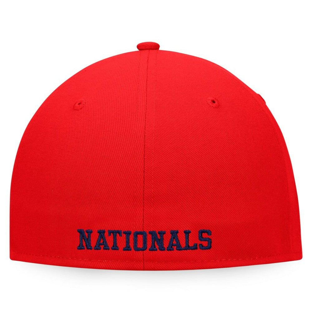 Washington Nationals Iconic Color Blocked Fitted Hat - White/Red