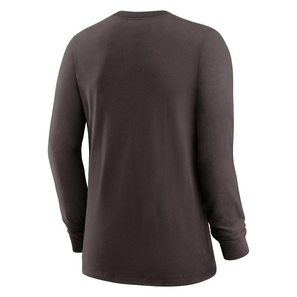 Cleveland Browns Women's Prime Split Long Sleeve T-Shirt - Brown | Nike online