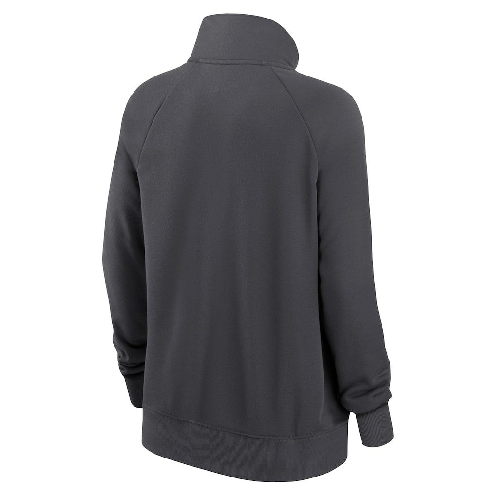 Carolina Panthers Women's Premium Raglan Performance Half-Zip Sweatshirt - Charcoal | Nike discount