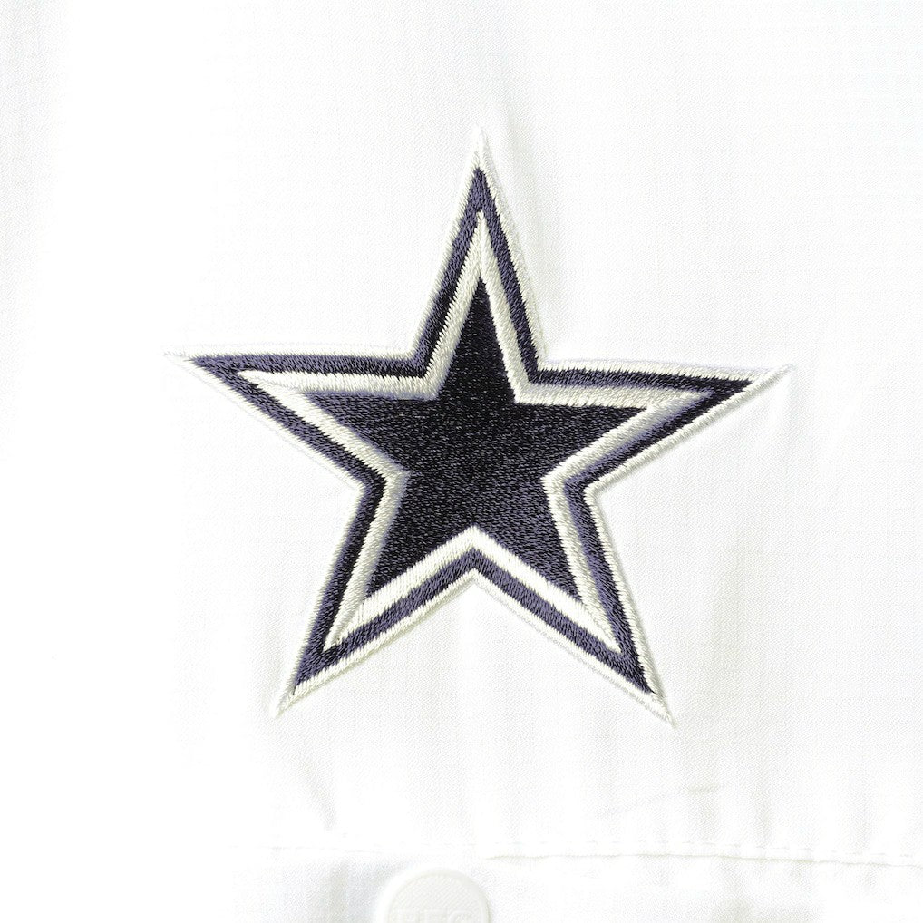 Dallas Cowboys Tamiami Omni-Shade Button-Down Short Sleeve Shirt - White for sale